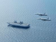 В Великобритании обещают усилить охрану авианосца Queen Elizabeth после посадки дрона на его палубу