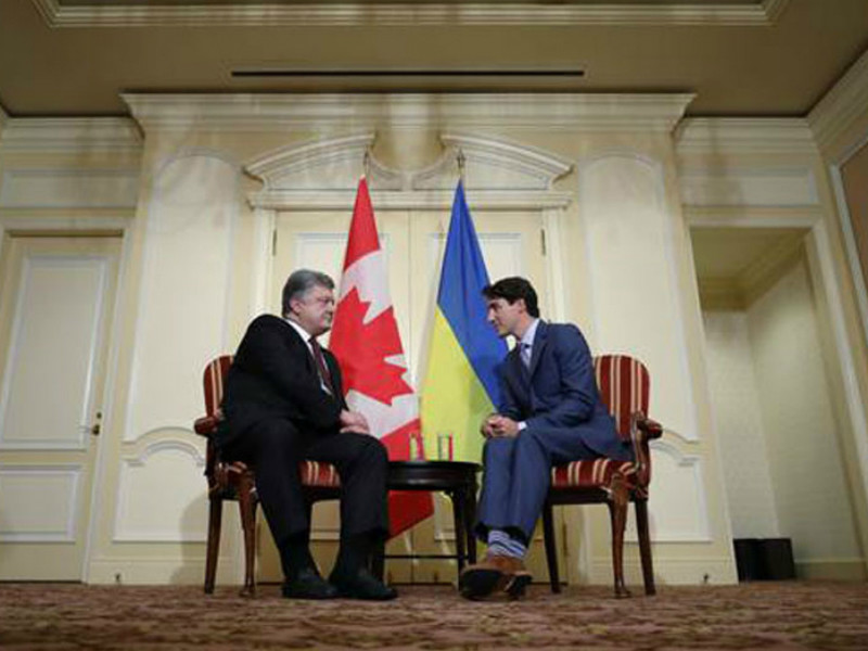 Президент Украины Петр Порошенко и премьер-министр Канады Джастин Трюдо провели переговоры в Торонто.