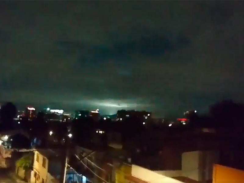 В ночном небе над Мехико после землетрясения зафиксированы зеленые и голубые сполохи