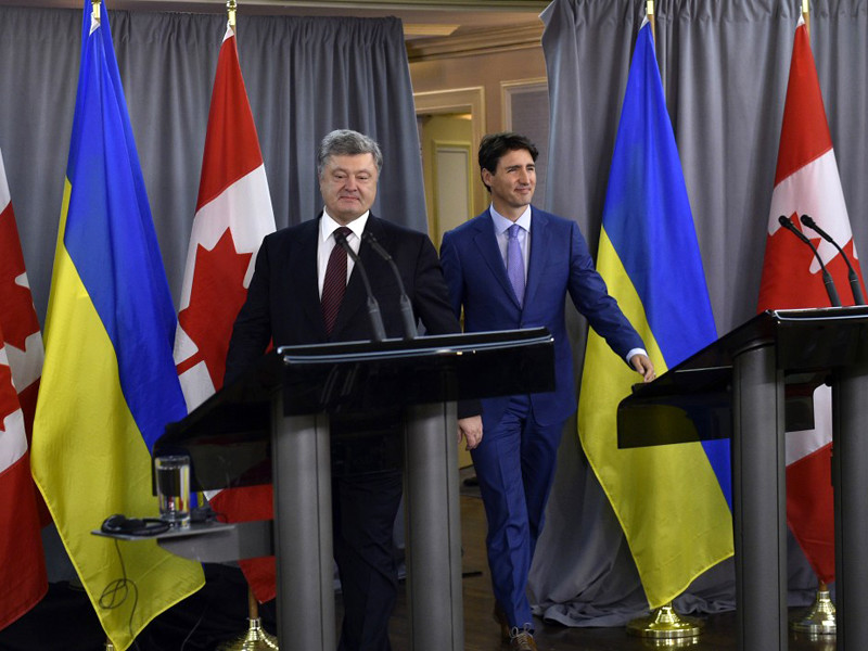Президент Украины Петр Порошенко и премьер-министр Канады Джастин Трюдо 