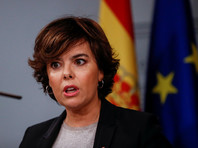 Заместитель премьер-министра Испании Саенц де Сантамария заявила, что диалог между сторонами должен происходить в рамках закона