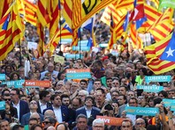В Барселоне началась демонстрация в поддержку задержанных общественников Каталонии
