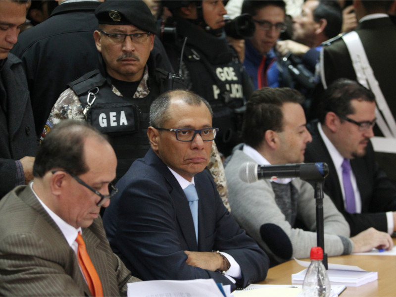 Хорхе Глас во время судебного процесса