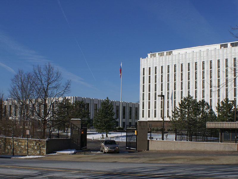 Здание посольства России в Вашингтоне, столице США