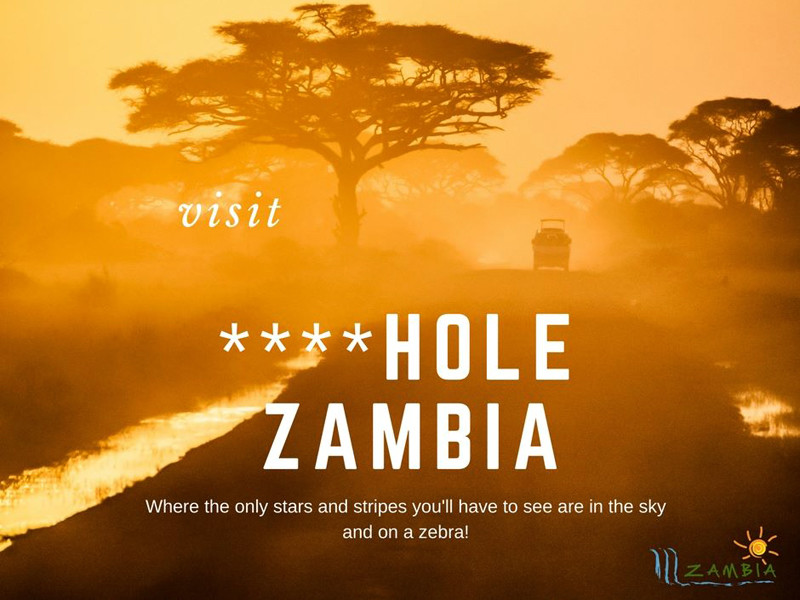 "Приезжайте к нам - в задницу мира": в Замбии использовали скандальные слова Трампа для рекламы туризма