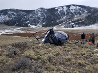 В американском штате Юта вертолет потерпел крушение после столкновения с лосем
