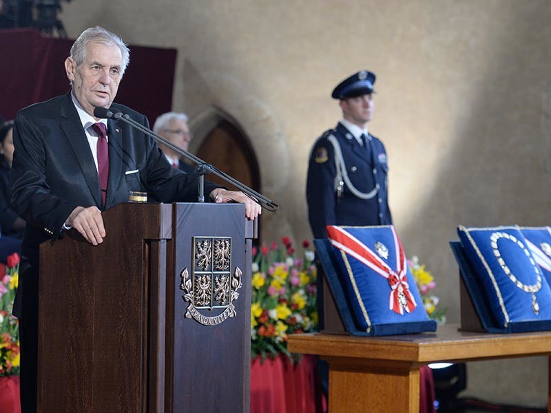 Церемония вступления в должность переизбранного президента Чешской Республики Милоша Земана состоялась в Пражском граде

