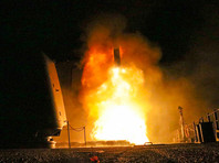 Запуск ракеты с USS Monterey, 13 апреля 2018 года