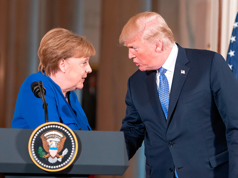 Ангела Меркель и Дональд Трамп, 27 апреля 2018 года