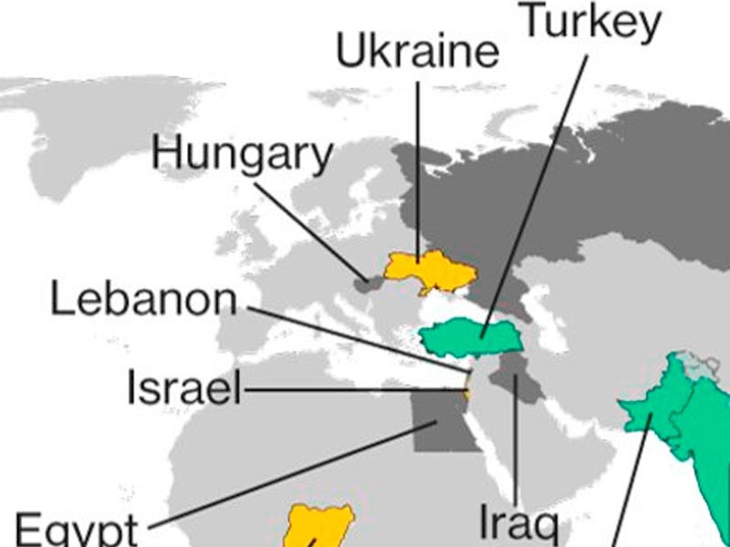 Bloomberg показал карту с "нейтральным" Крымом