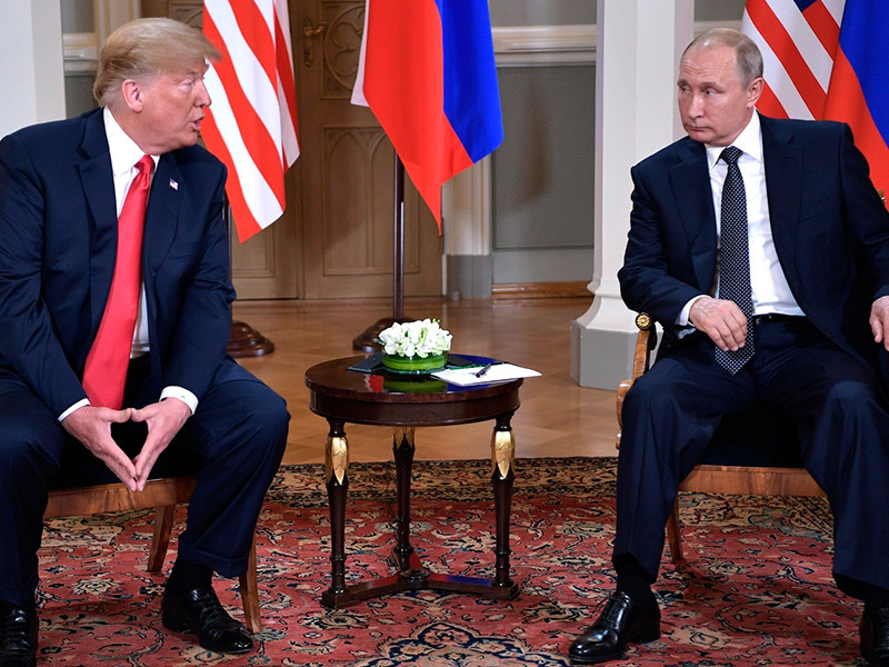 Дональд Трамп и Владимир Путин, 16 июля 2018 года