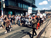 В Хельсинки митингуют сторонники и противники встречи Путина и Трампа