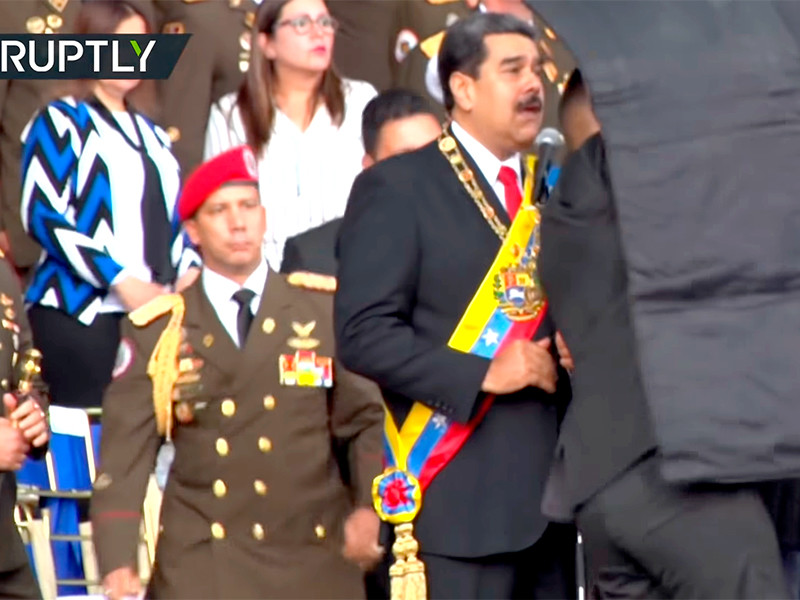 Президента Венесуэлы попытались взорвать прямо во время выступления

