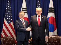 Президент США Дональд Трамп и президент Южной Кореи Мун Чжэ Ин, Нью-Йорк, 24 сентября 2018 года
