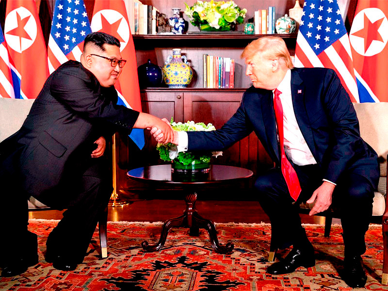 Ким Чен Ын и Дональдом Трамп