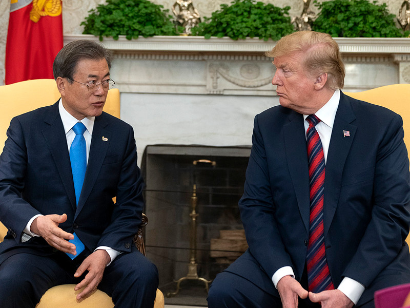 Дональд Трамп и Мун Чжэ Ин, 11 апреля 2019 года