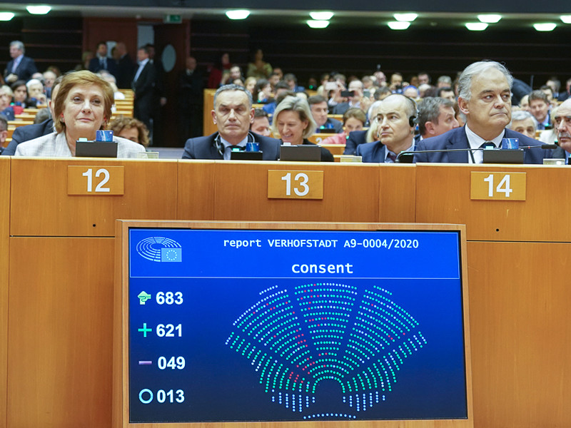 Европейский парламент одобрил соглашение о выходе Великобритании из Евросоюза 31 января
