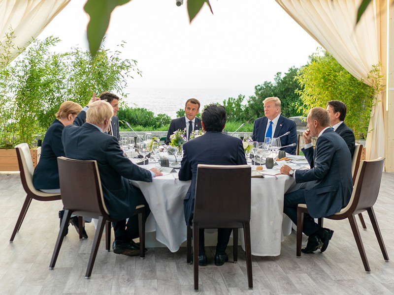 Лидеры G7 на саммите во Франции, 24 августа 2019 года
