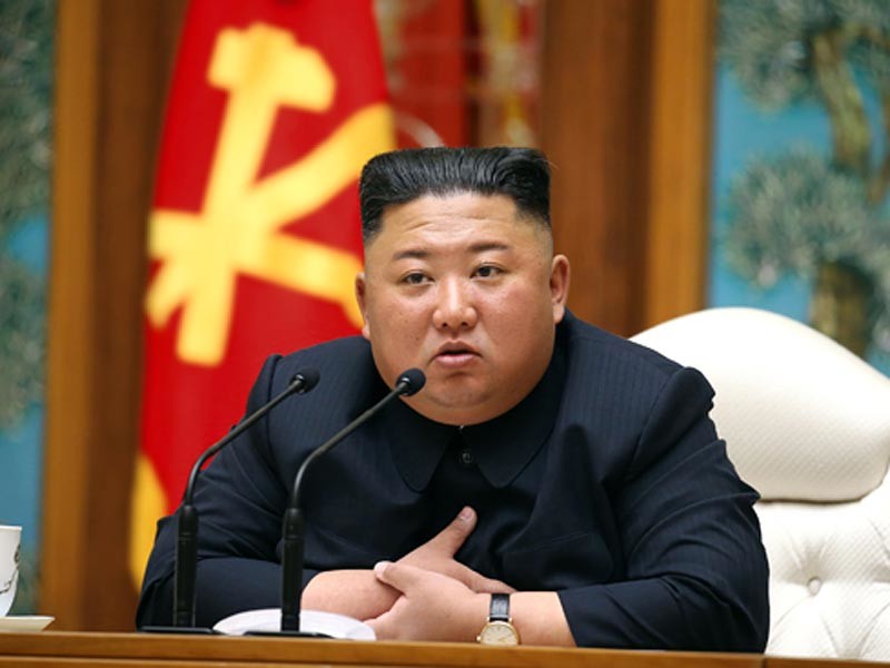 Ким Чен Ын на совещании ЦК Трудовой партии Кореи, 12 апреля 2020 года