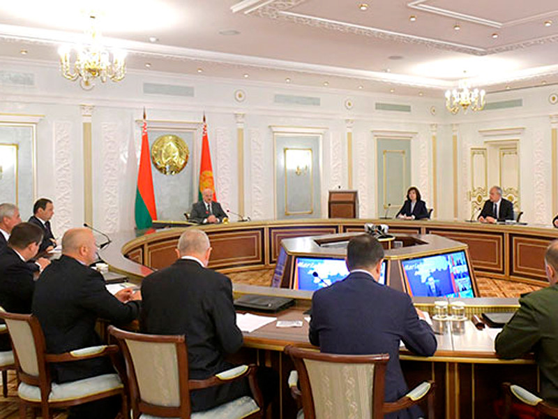 Александр Лукашенко 19 августа провел заседание Совета безопасности с участием по видеосвязи руководителей регионов