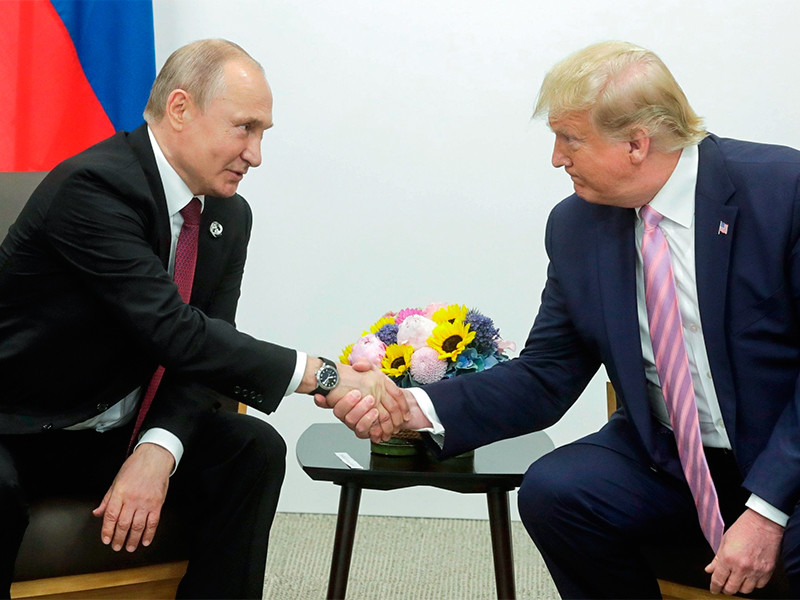 Дональд Трамп и Владимир Путин, 28 июня 2019 года