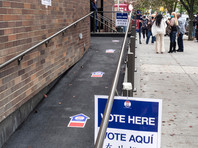 Избирательный участок в Нью-Йорке