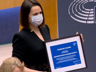 Представителям белорусской оппозиции вручили премию Сахарова в Европарламенте