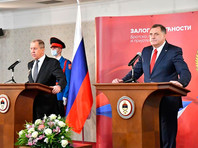 Сергей Лавров( на фото - слева)  и Милорад Додик, 14 декабря 2020 года