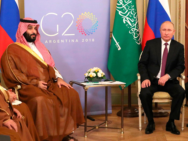 Мухаммед бен Сальман аль Сауд и Владимир Путин, декабрь 2018 года