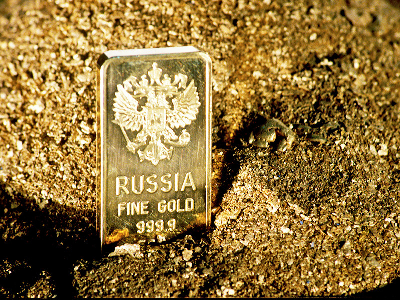 Россия обогнала Китай и вышла на пятое место в мире по запасам золота
