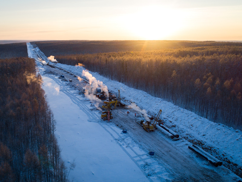 "Газпром" построил уже более 1521 км "Силы Сибири"