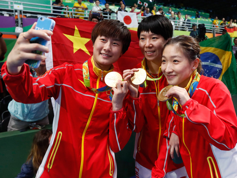 Китаянки вновь забрали олимпийское золото в командном турнире по пинг-понгу