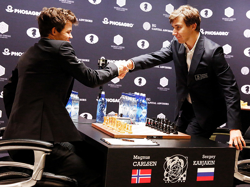 Претендент на титул чемпиона мира по шахматам россиянин Сергей Карякин не скрывает своего удовлетворения от ничейного исхода после 12-й партии матча против норвежца Магнуса Карлсена