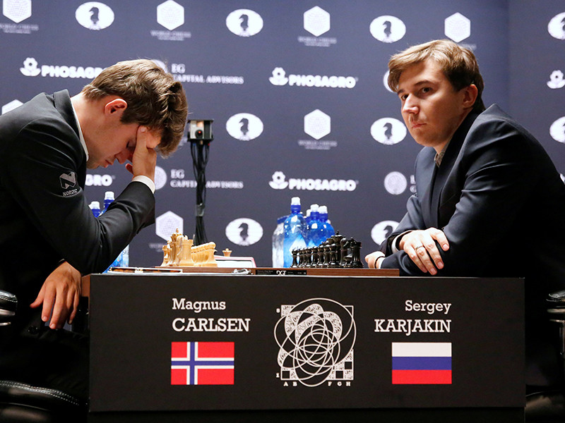 Карякин сыграл вничью с Карлсеном в пятой партии матча за шахматную корону