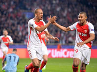 "Монако" по сумме двух встреч обошел "Манчестер Сити" и вышел в четвертьфинал Лиги чемпионов