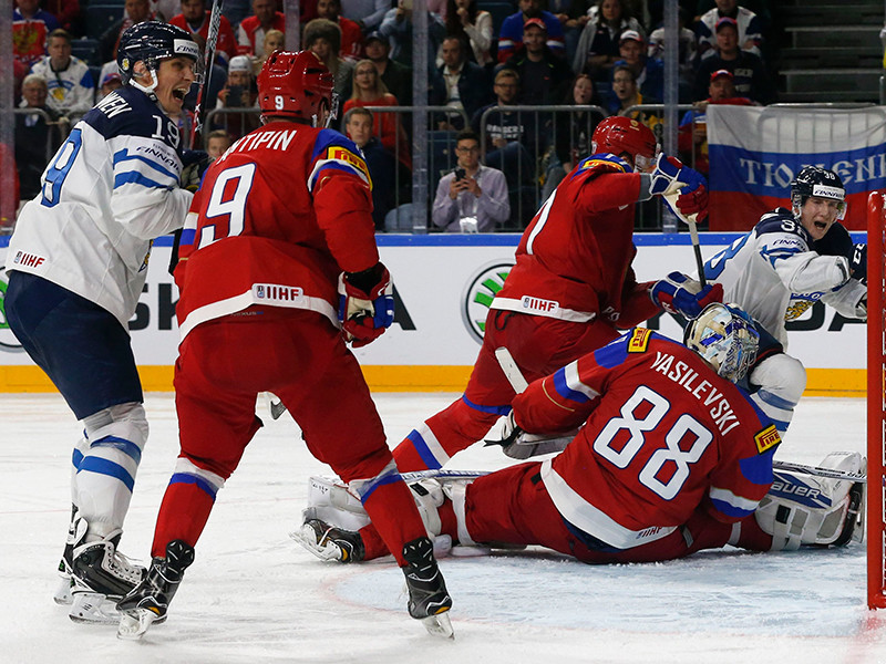 Хоккеисты сборной России победили финнов в матче за бронзовые награды чемпионата мира