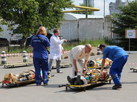 В Калининграде спасатели отработали действия при обрушении трибун стадиона ЧМ-2018