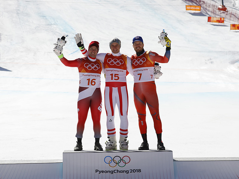 Австриец Маттиас Майер показал результат 1 минута 24,44 секунды. Серебро завоевал швейцарец Беат Фойц (+0,13 секунды), бронза у норвежца Хьетиля Янсруда (+0,18)