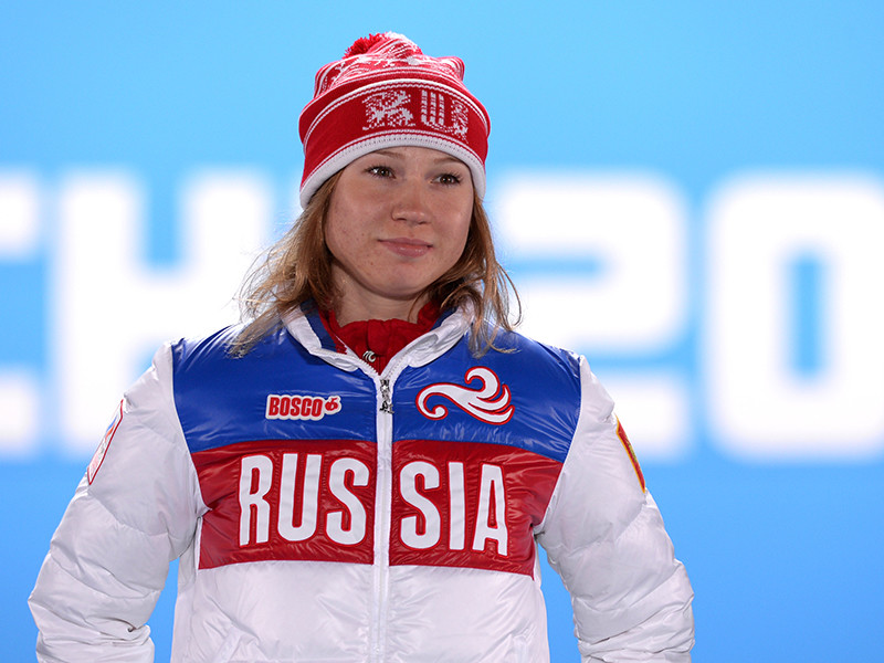Серебряный призер Олимпийских игр в Сочи конькобежка Ольга Фаткулина
