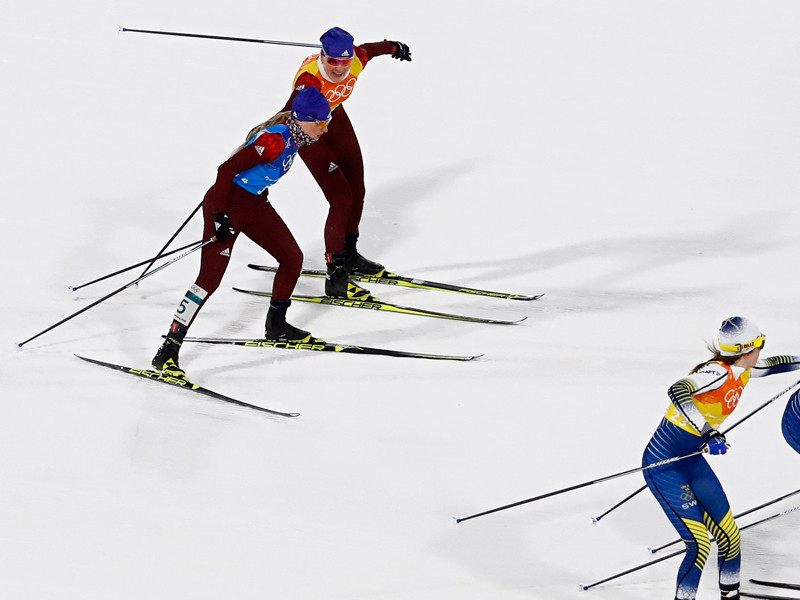 Российские лыжницы завоевали бронзовую медаль в олимпийской эстафете