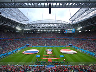 Стадион "Санкт-Петербург" перед матчем ЧМ-2018 по футболу между сборными России и Египта