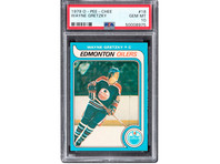 Коллекционная карточка 1979 года с изображением легендарного хоккеиста Уэйна Гретцки в 18-летнем возрасте была продана на интернет-аукционе Heritage Auctions за рекордную сумму - 1,29 млн долларов