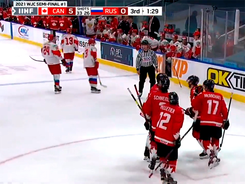 Канада разгромила Россию в полуфинале молодежного чемпионата мира по хоккею
