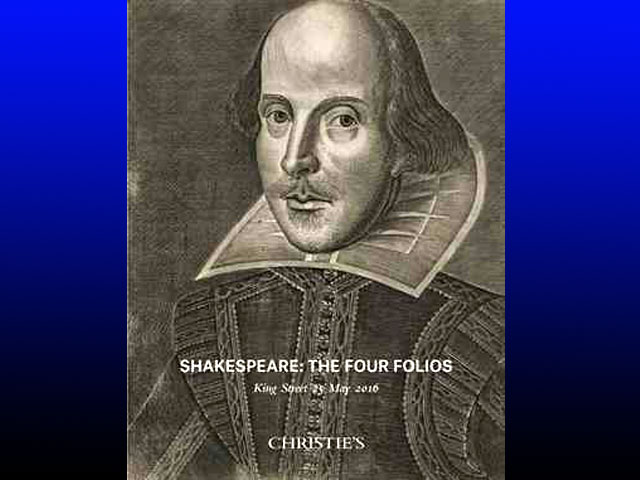 Самое старое издание Шекспира выставят на аукцион