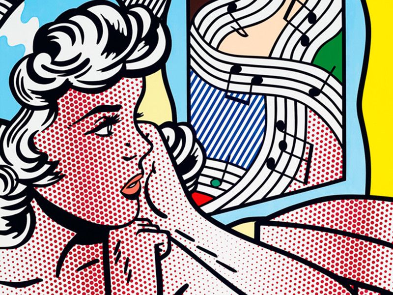 Картина американского художника, представителя поп-арта Роя Лихтенштейна "Обнаженная с веселым рисунком" ("Nude with Joyous Painting") ушла с молотка на аукционе Christie's за 46,2 млн долларов

