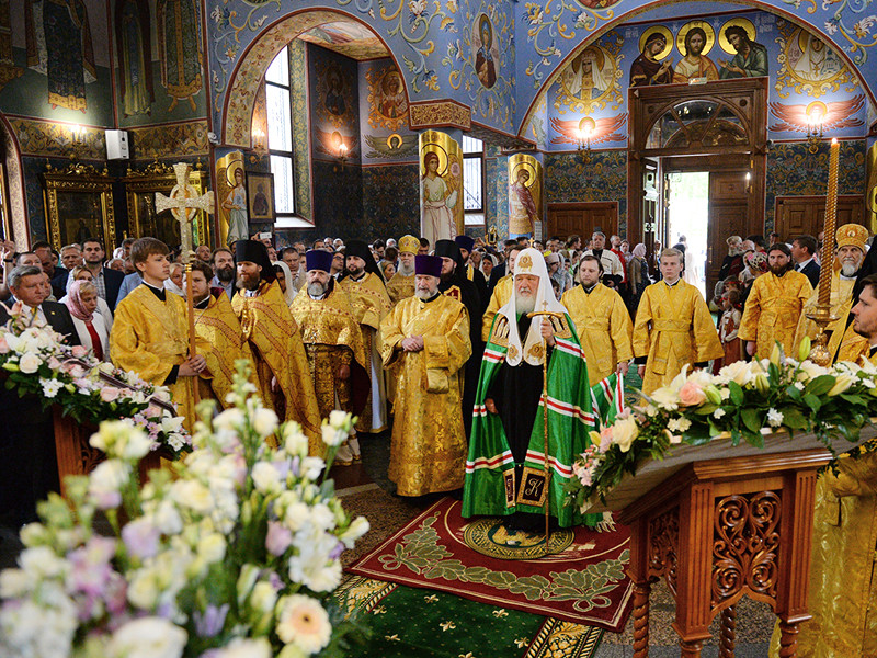 Патриарх Кирилл освятил храм в честь небесной покровительницы Москвы