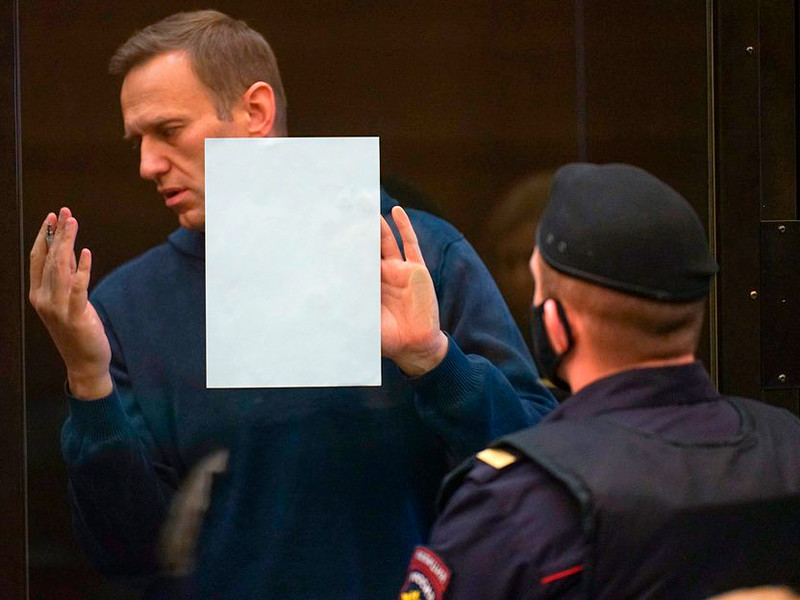 Алексей Навальный в Мосгорсуде, 2 февраля 2021 года