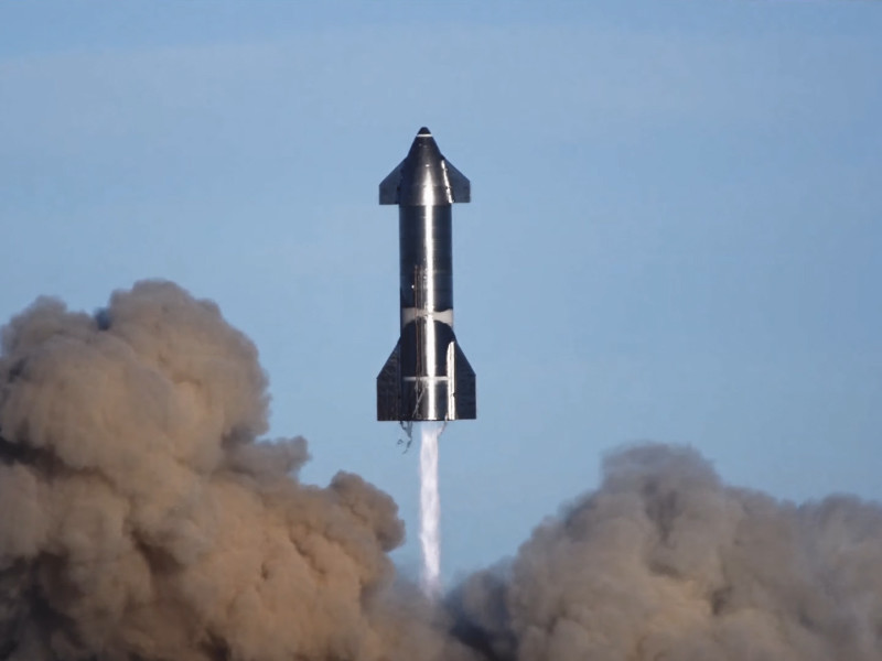 SpaceX показала новое ВИДЕО испытаний прототипа корабля Starship
