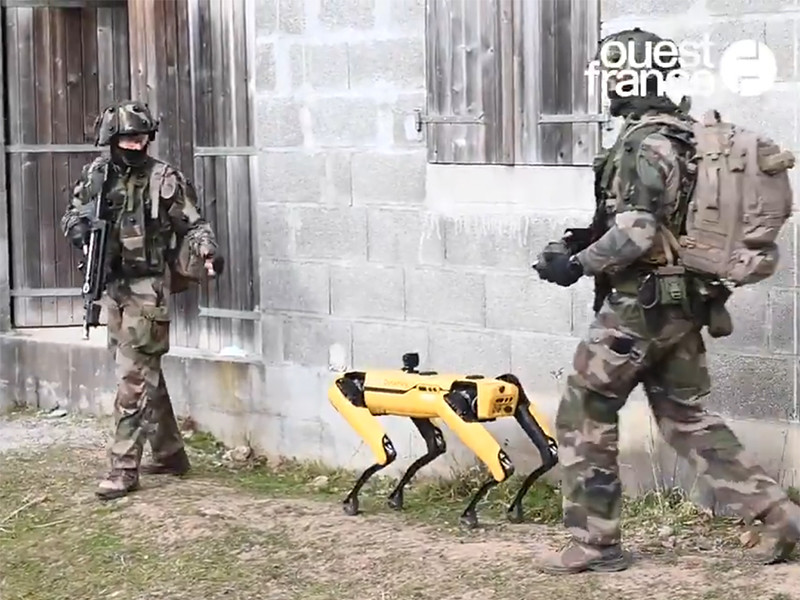 Французская армия протестировала робота Spot на учениях 