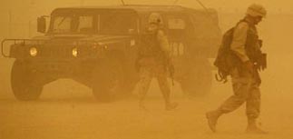 Буря мешает союзникам наступать на Багдад